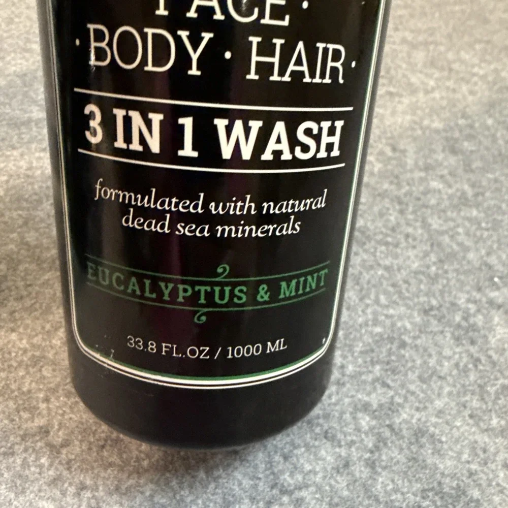 Dead Sea Collection Men's 3-in-1 Eucalyptus Mint Hair Face Body Wash 33.8 fl oz